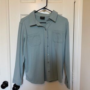 Women's Light Blue Button-Up Shirt